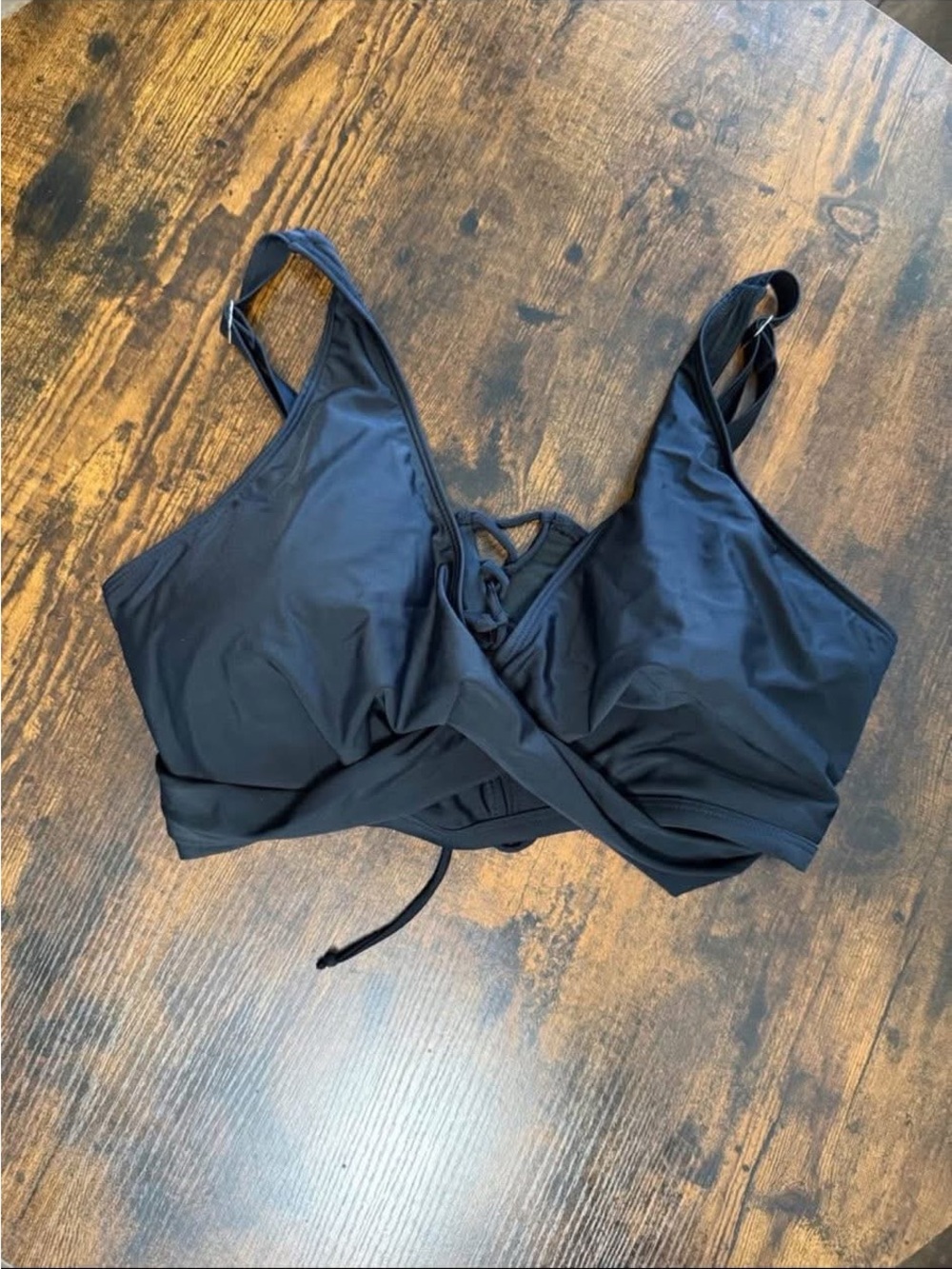 Black Wrap Bikini Top